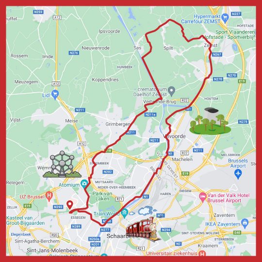 Bike For Brussels map Zenne