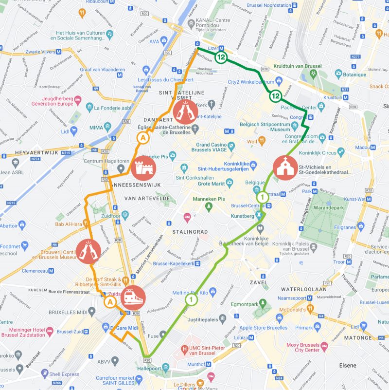 Bike Routes 1 Center Map
